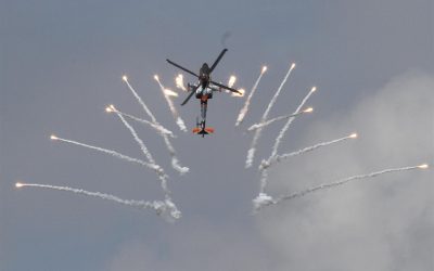 RNAF Apache lets off flairs
