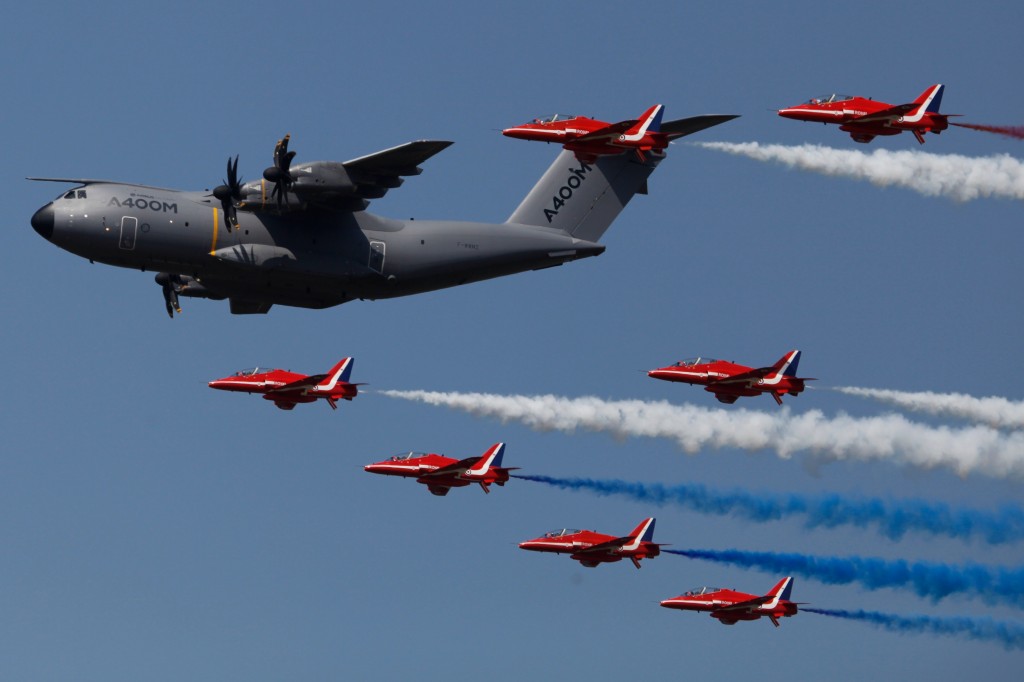 A400 and Red Arrows